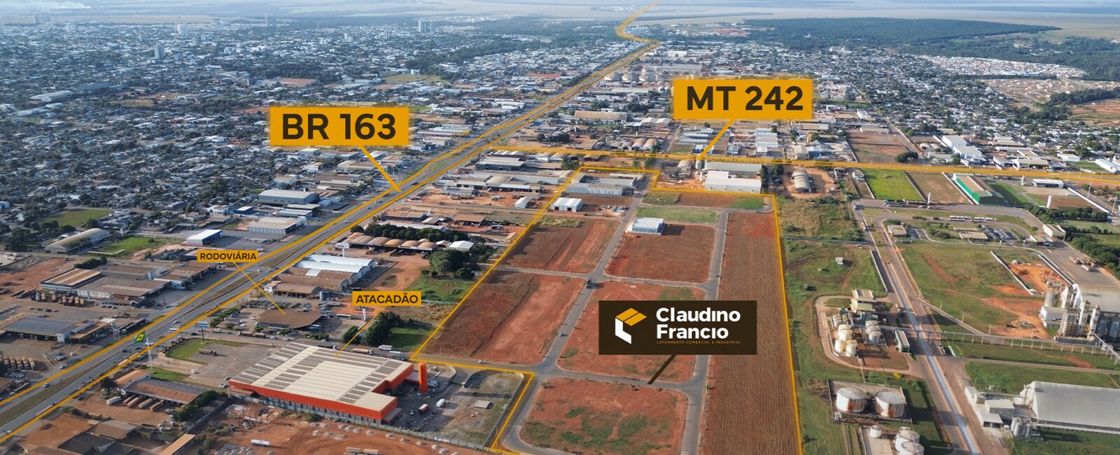 Localização estratégica do Claudino Francio